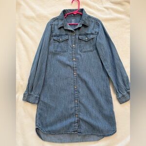 GAP Girls Chambray Denim Shirt Dress – Size M (8–9)